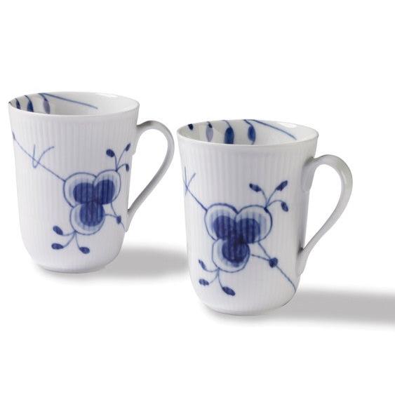 Royal Copenhagen Blå Mega riflet krus - 2 stk. - Bahne